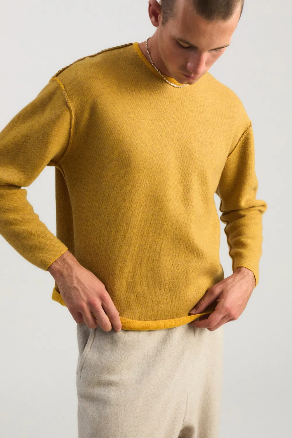 Oyuna Axa Pullover Amber-Taupe Wende Kaschmir