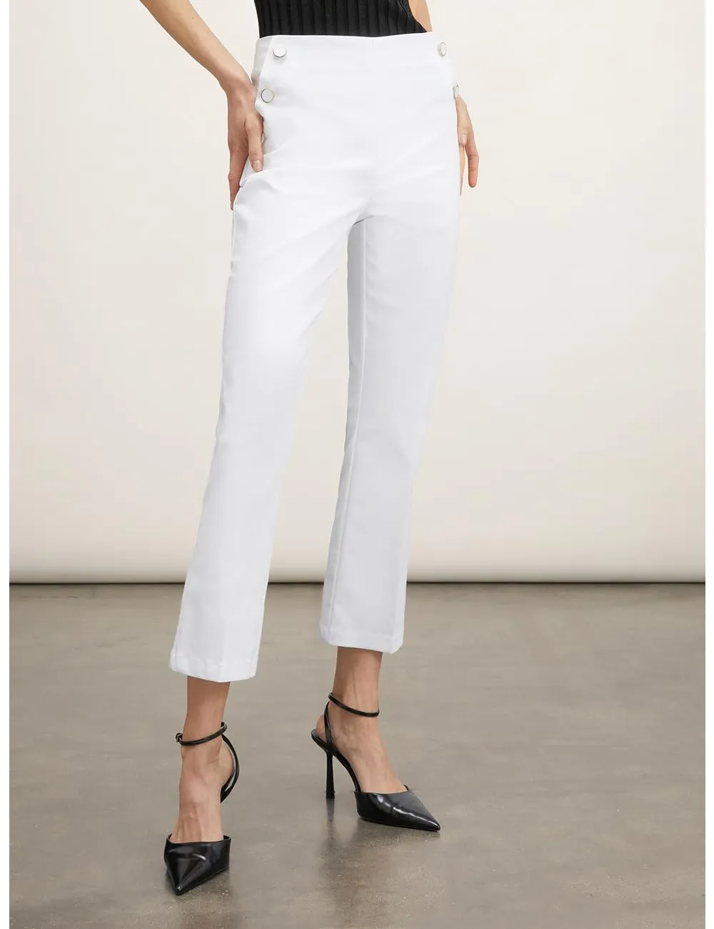 Motivi Kick-Flare-Hose mit Knopfmotiv Damen aus Baumwolle