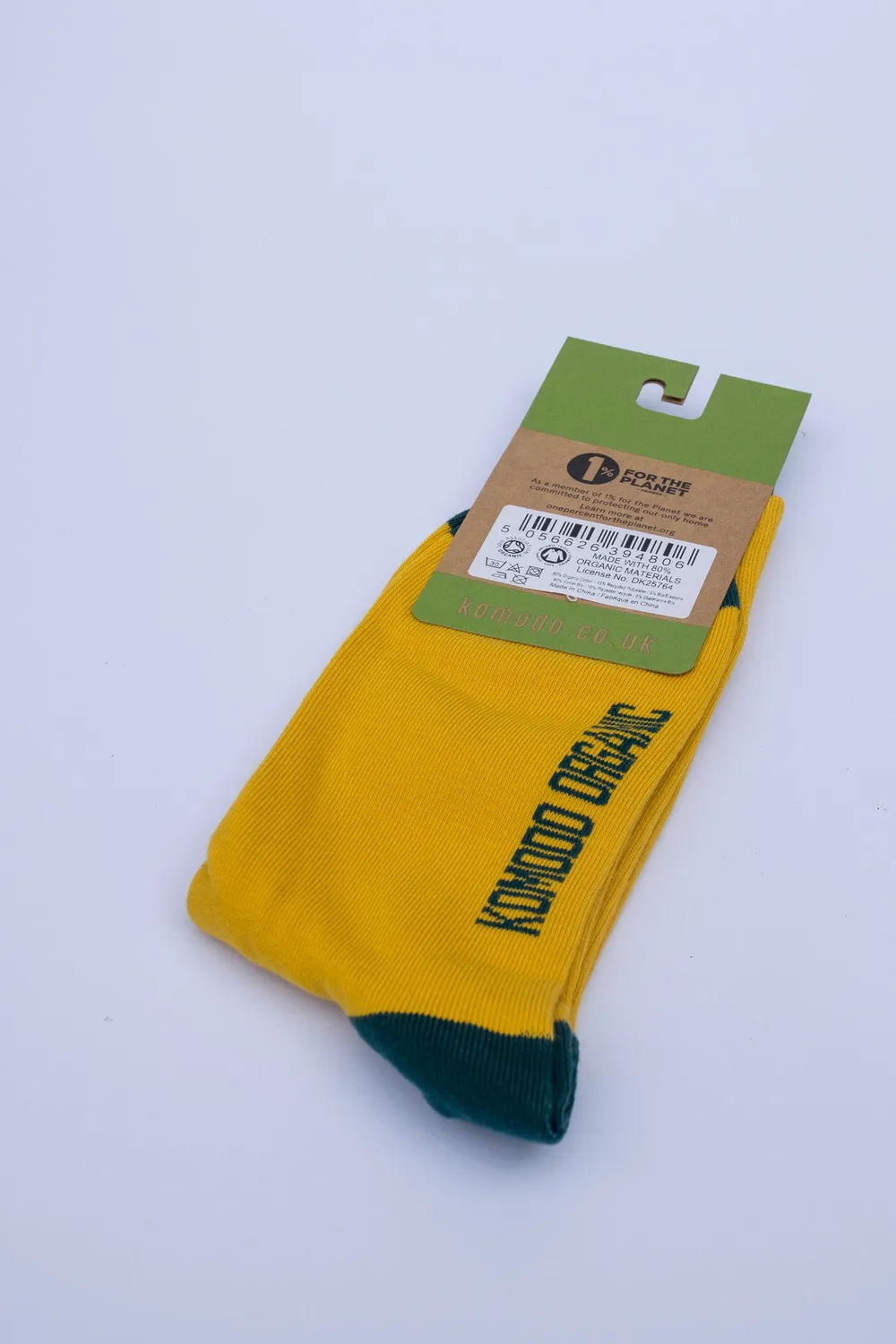 Komodo Punchy Socken Mustard Bio-Baumwolle 1 Paar