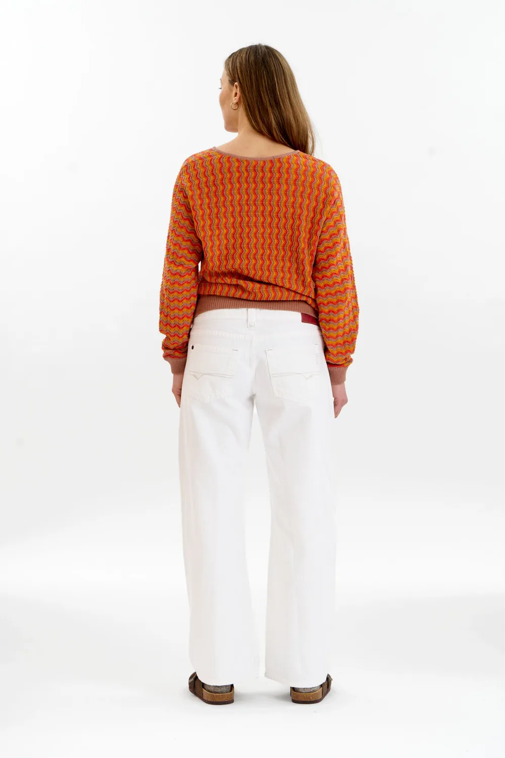 Komodo Clover Pointelle-Pullover Coffee Bio-Baumwolle