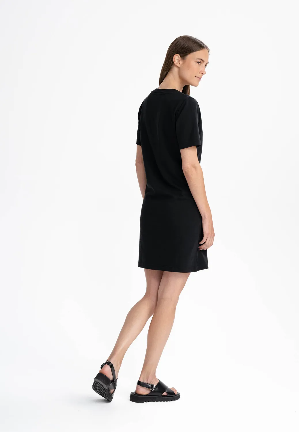 MELA SHRISHTI T-Shirt Kleid lila gestreift Bio