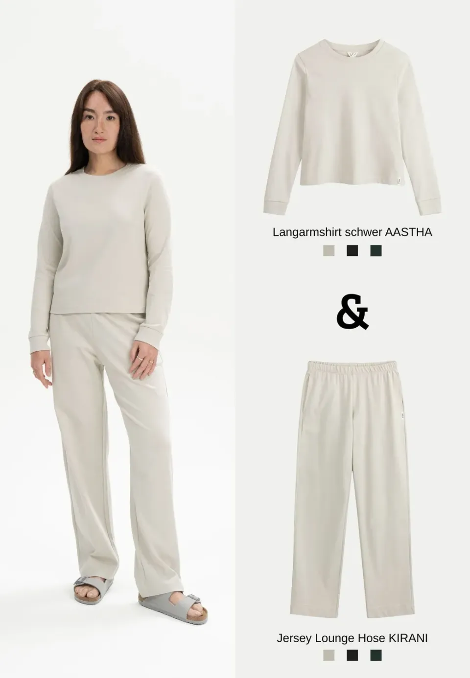 MELA AASTHA + KIRANI Set Langarmshirt + Hose Bio-Baumwolle
