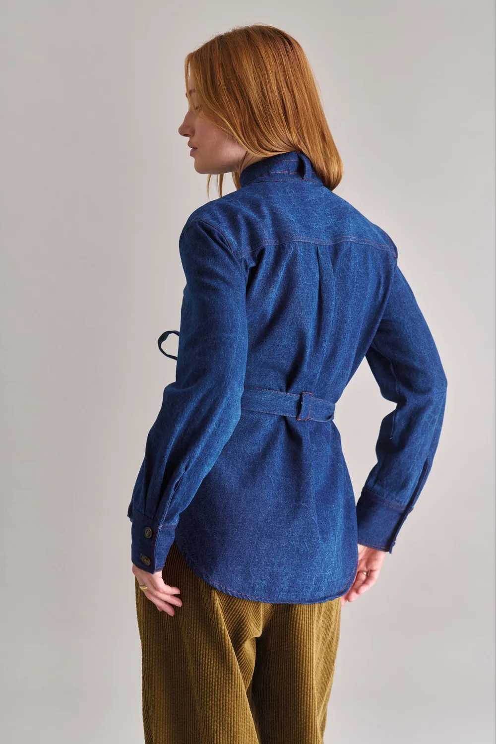 KOMODO FORD Jeanshemd Damen dunkel Bio-Baumwolle
