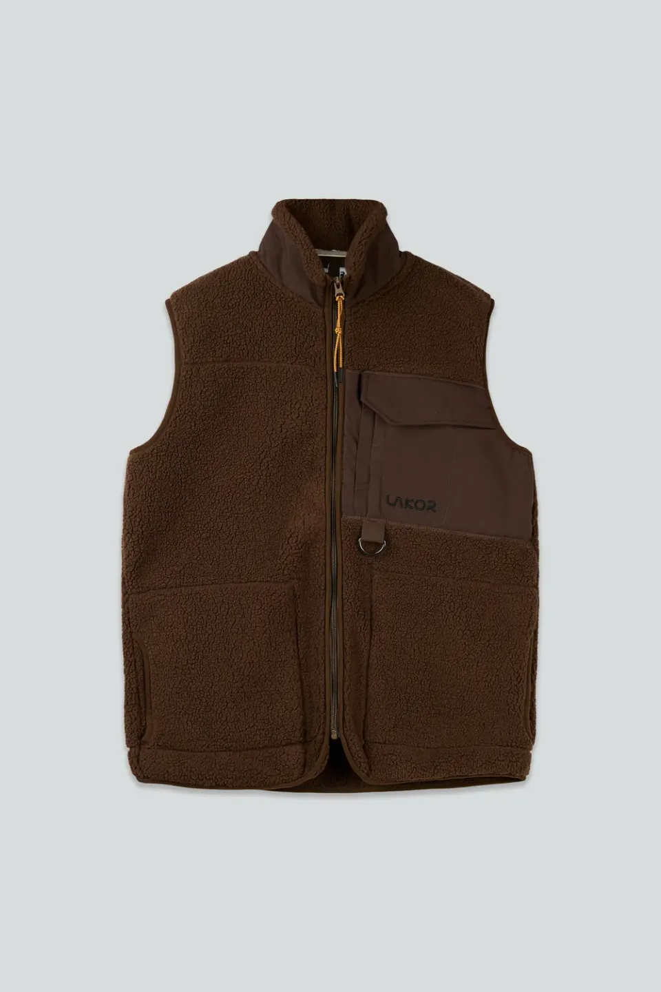 LAKOR Bear Sherpa Weste Coffee Bean Recycling-Polyester