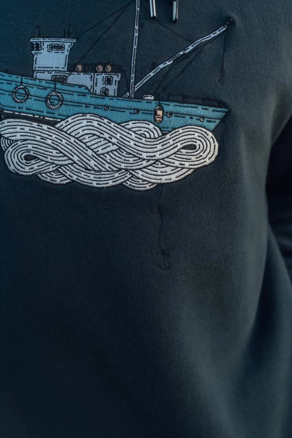 LAKOR Fishing Vessel Hoodie Blueberry Bio-Baumwolle