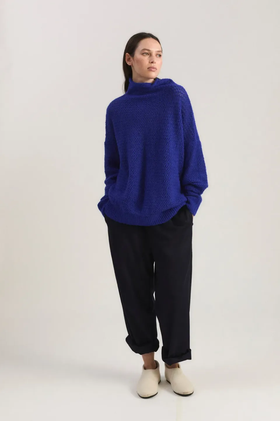 Oyuna Runa Pullover Cobalt Rollkragen