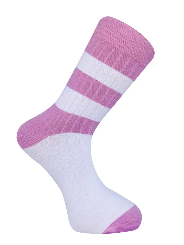 Komodo Sport Stripe Socken Pink Bio-Baumwolle