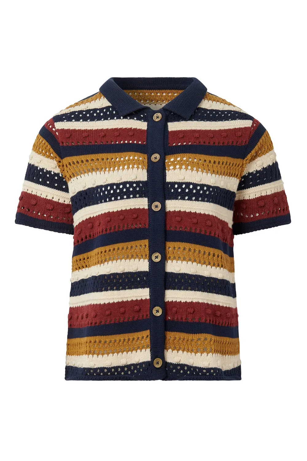 KOMODO Clara Cardigan Multi Streifen aus Bio-Baumwolle