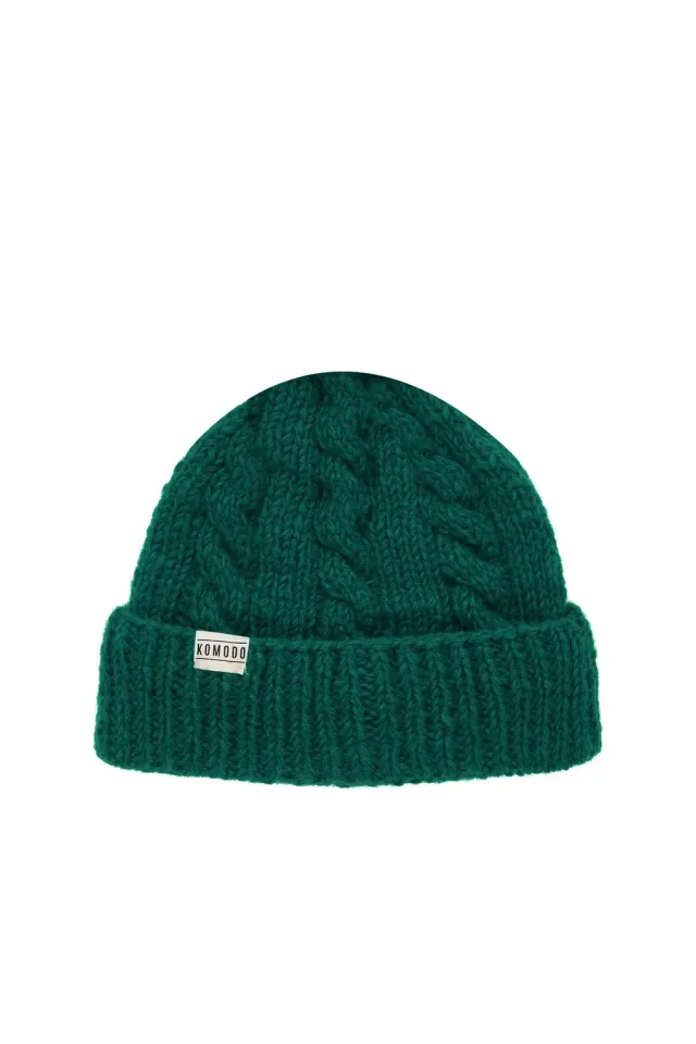 KOMODO Matterhorn Mütze Evergreen aus Lambswool gefüttert