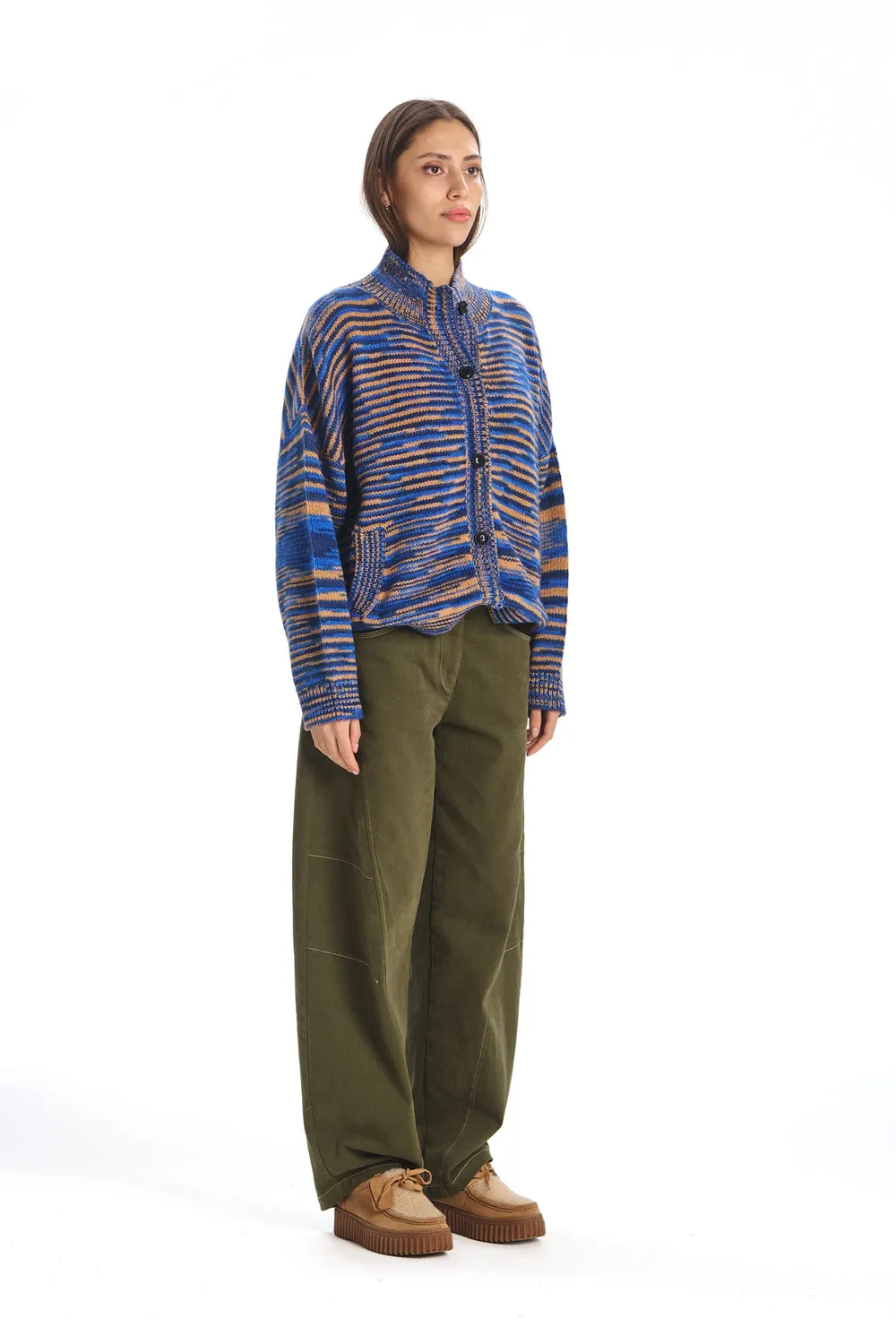 Komodo Clara Cardigan Strickjacke Blau Lammwolle