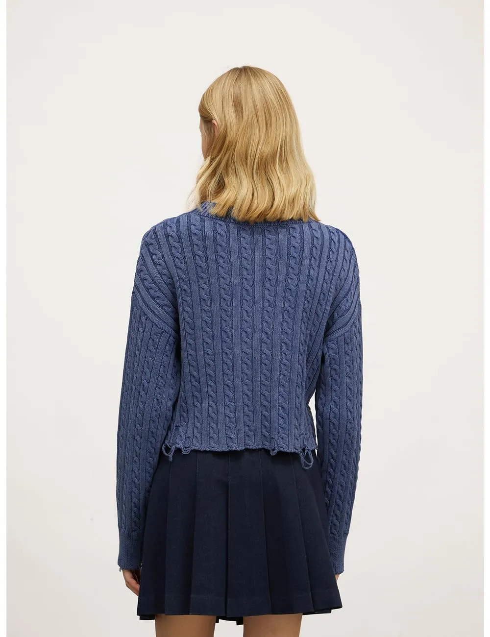 Motivi Zopfpullover Aged-Optik Pullover L aus Baumwolle