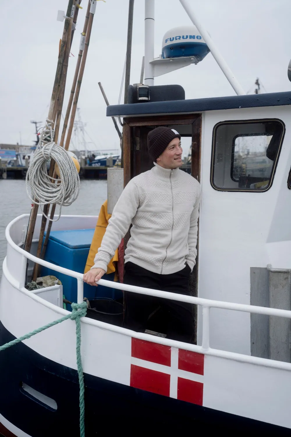 LAKOR Haddock Knit Strickpullover Off White Wolle