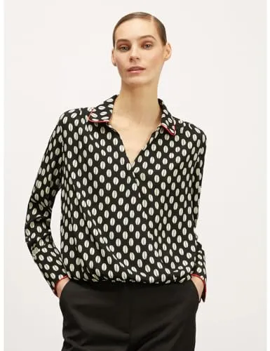 Motivi Hemdbluse bedruckt mit Überkreuzung Krepp