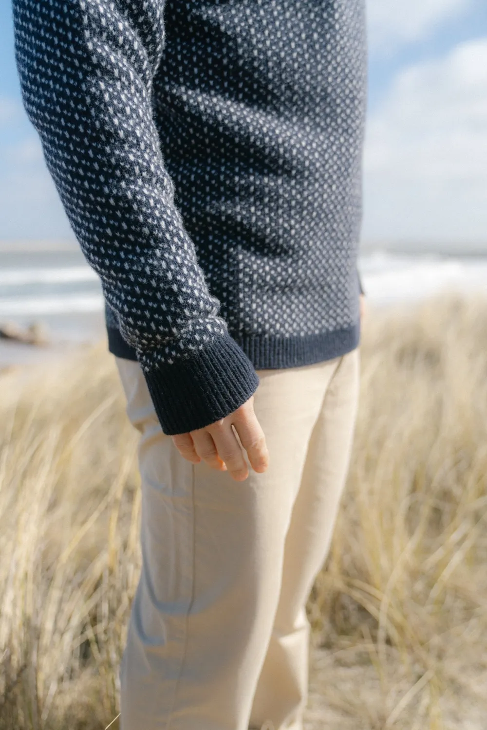 LAKOR Jysk Knit Navy Strickpullover Wolle