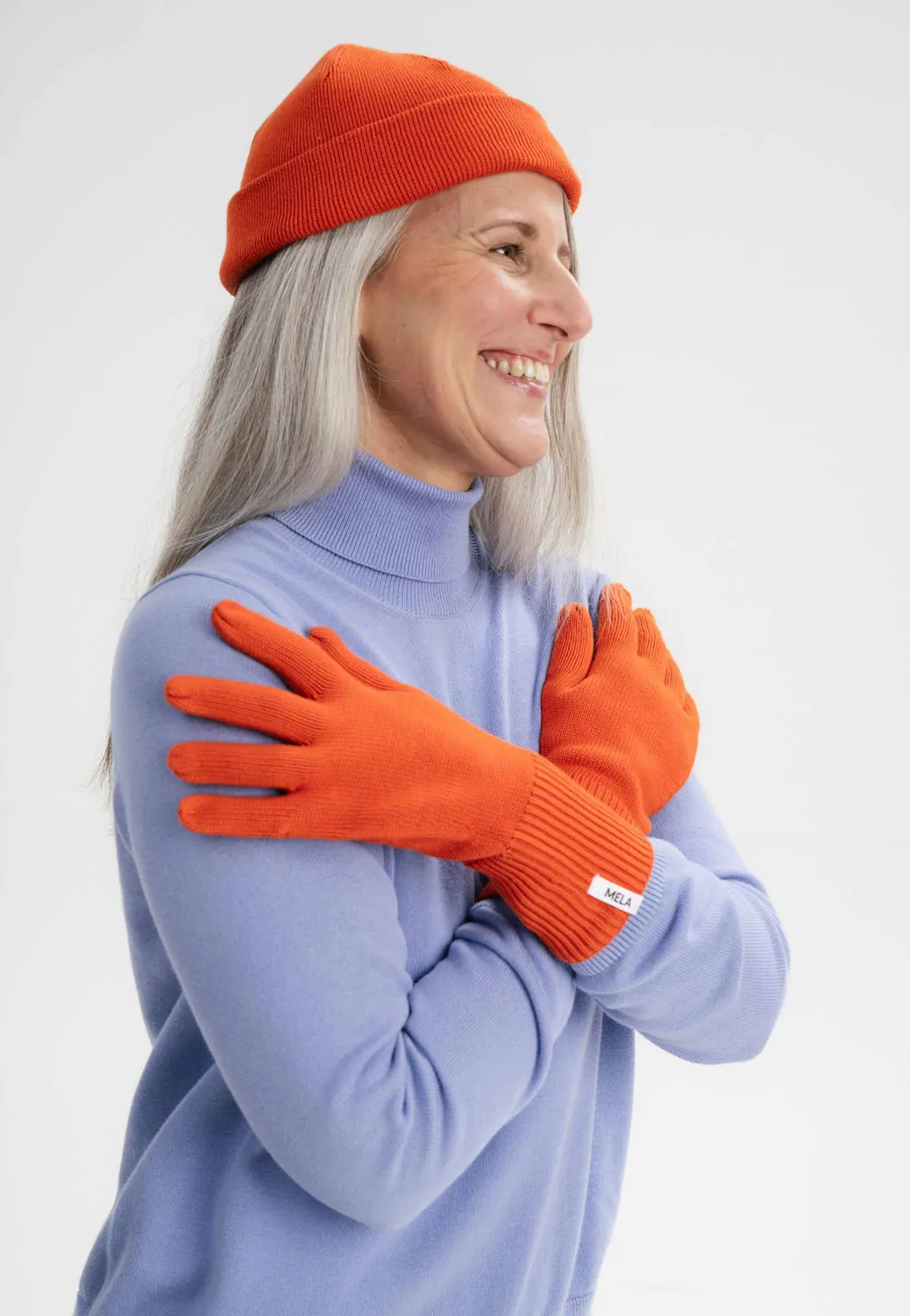 MELA RISHI Strick Handschuhe aus Bio-Baumwolle weich