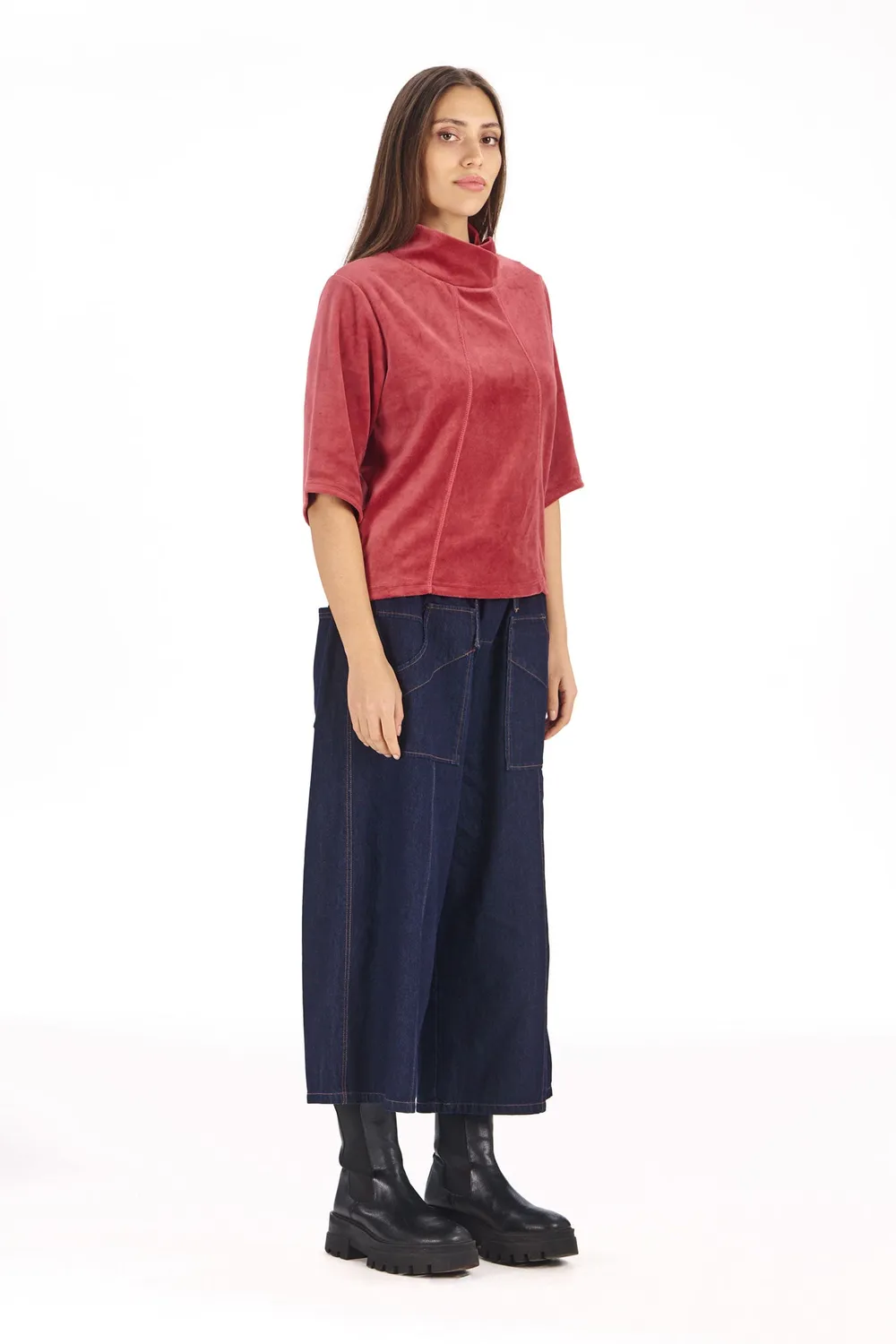 KOMODO SMOKE Top Rose Bio-Baumwollsamt