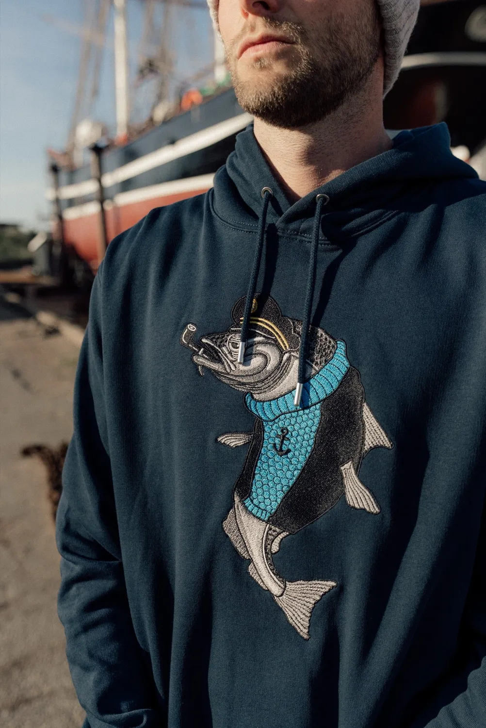 LAKOR Haddock Hoodie Blueberry Bio-Baumwolle