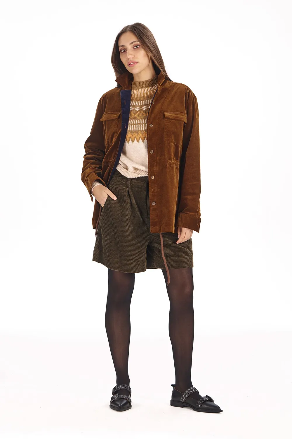 KOMODO MANTRA Cord-Hemd Chestnut aus Bio-Baumwolle