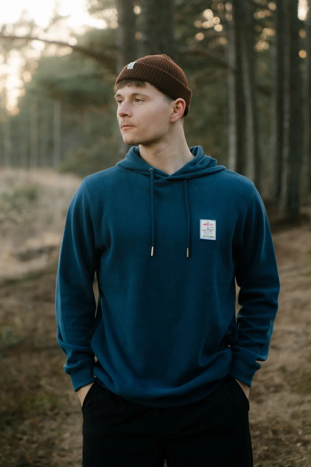 LAKOR Mushroom Trio Hoodie Insignia Blue Baumwollmix