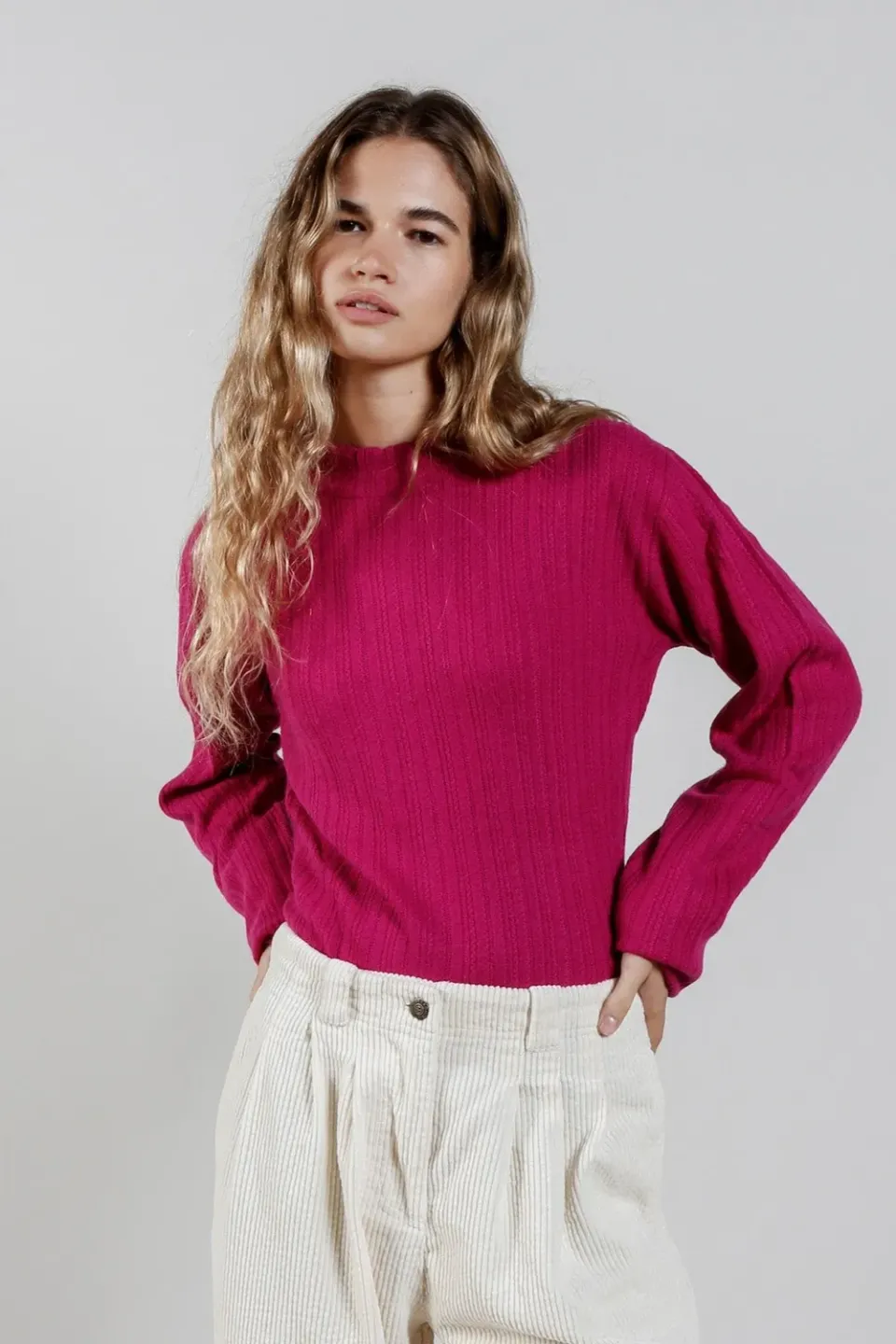 Komodo Lucky Pullover Damen Pink Wollmix