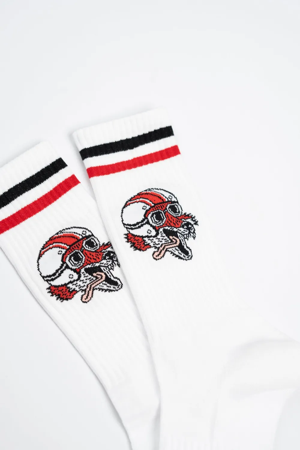 LAKOR Roadkill Tennissocken Weiß Bio-Baumwolle