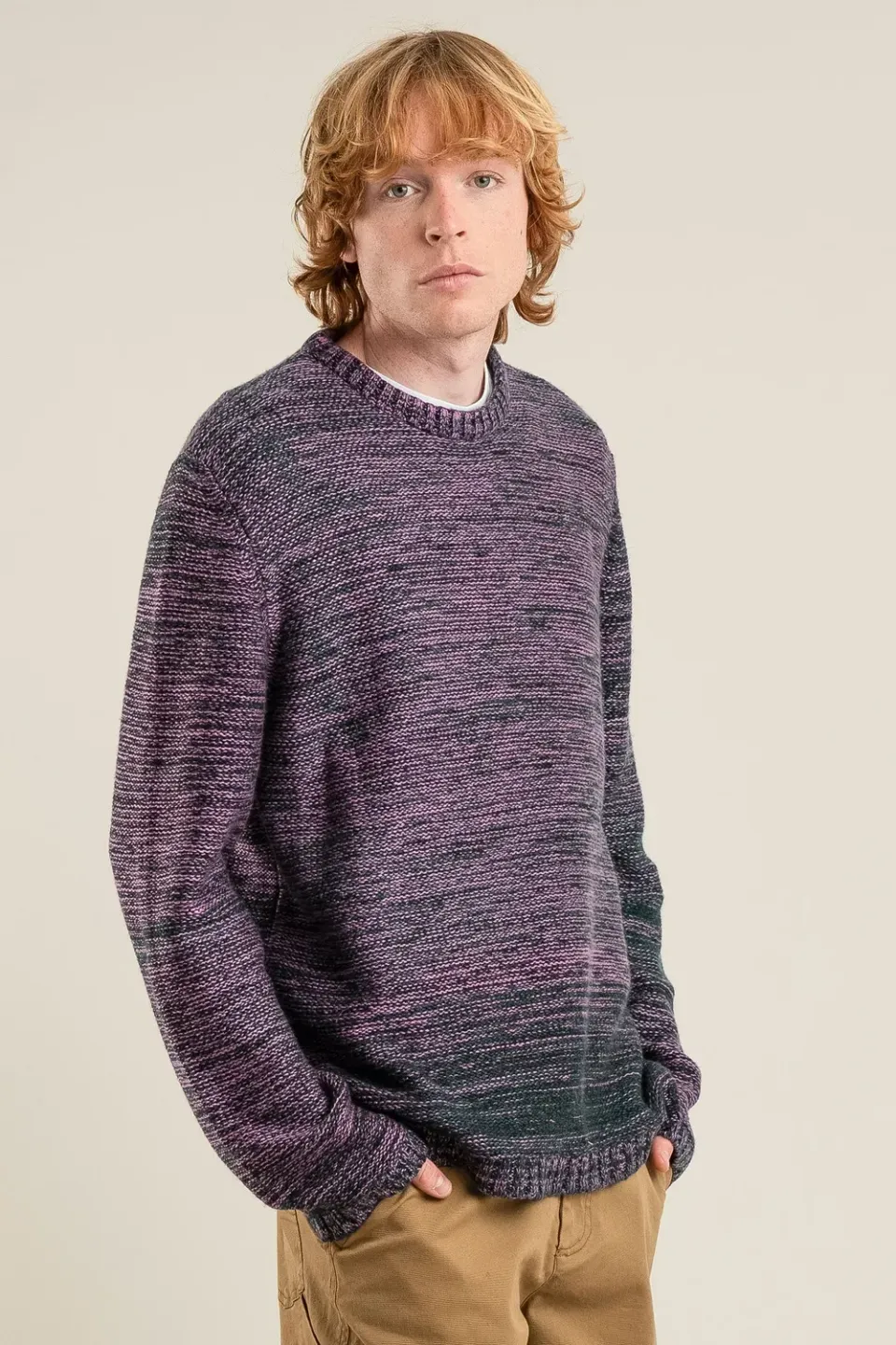 Komodo Glitch Pullover Merinowolle fuchsia