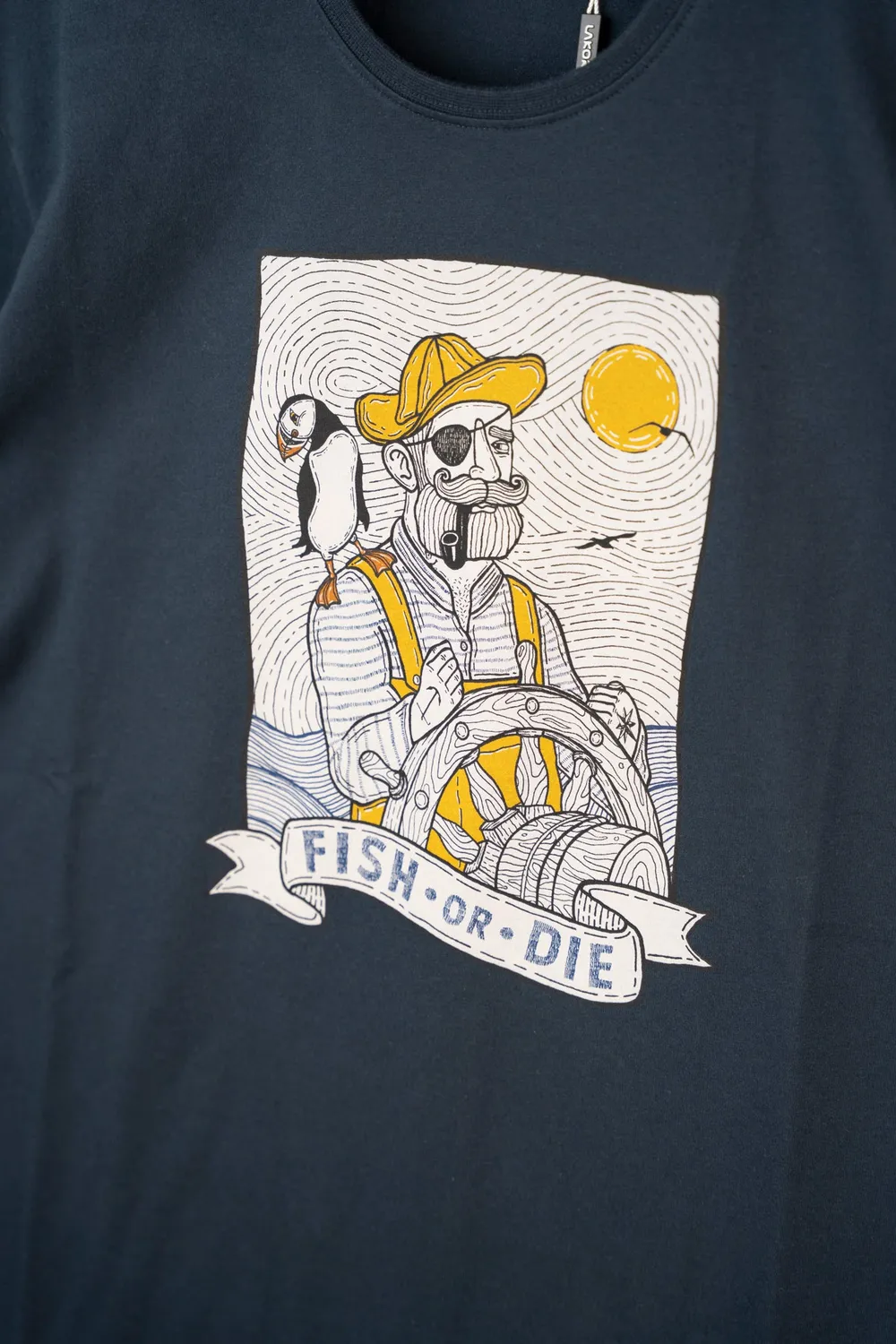 LAKOR Sea Parrot & Shipster T-Shirt Blueberry Baumwolle