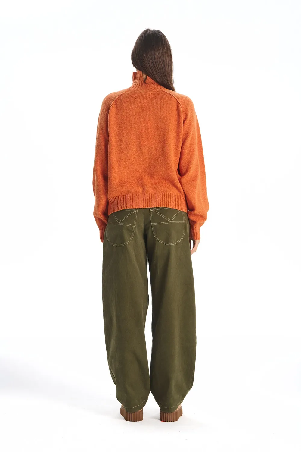 Komodo Millie Pullover Orange Merinowolle