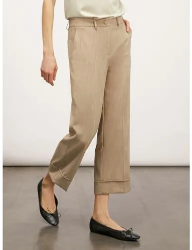 Motivi Cropped-Hose Polyviskose mit Aufschlag