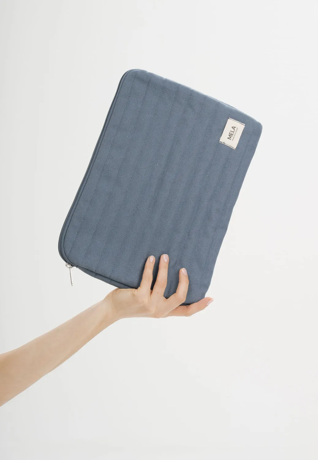 MELA VINUSA Laptoptasche 13 Zoll light stone Baumwolle