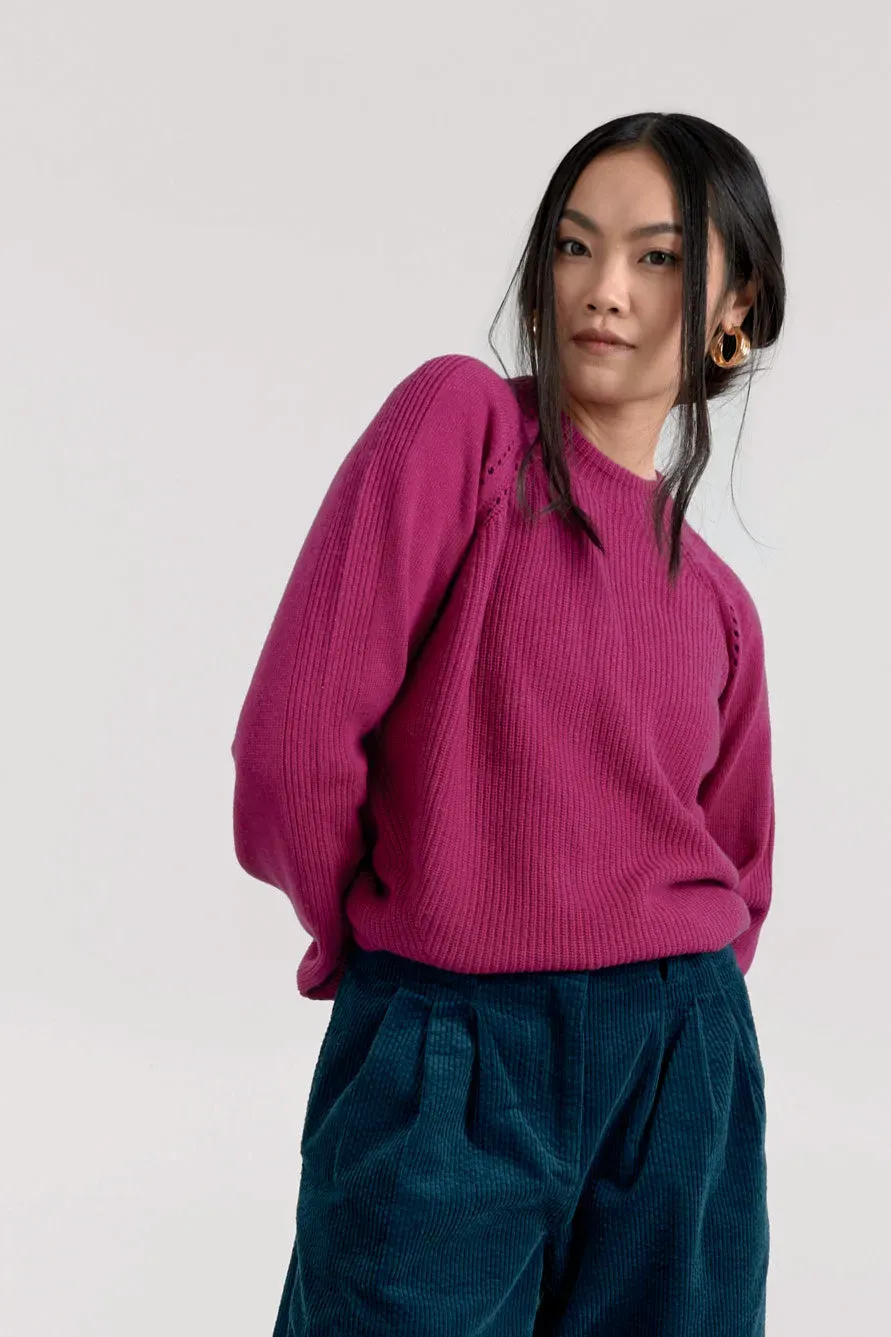 KOMODO ATLANTA Pullover Fuschia Wollmischung Kaschmir