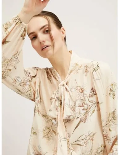 Motivi Bluse Schleife Blumenmuster Musselin