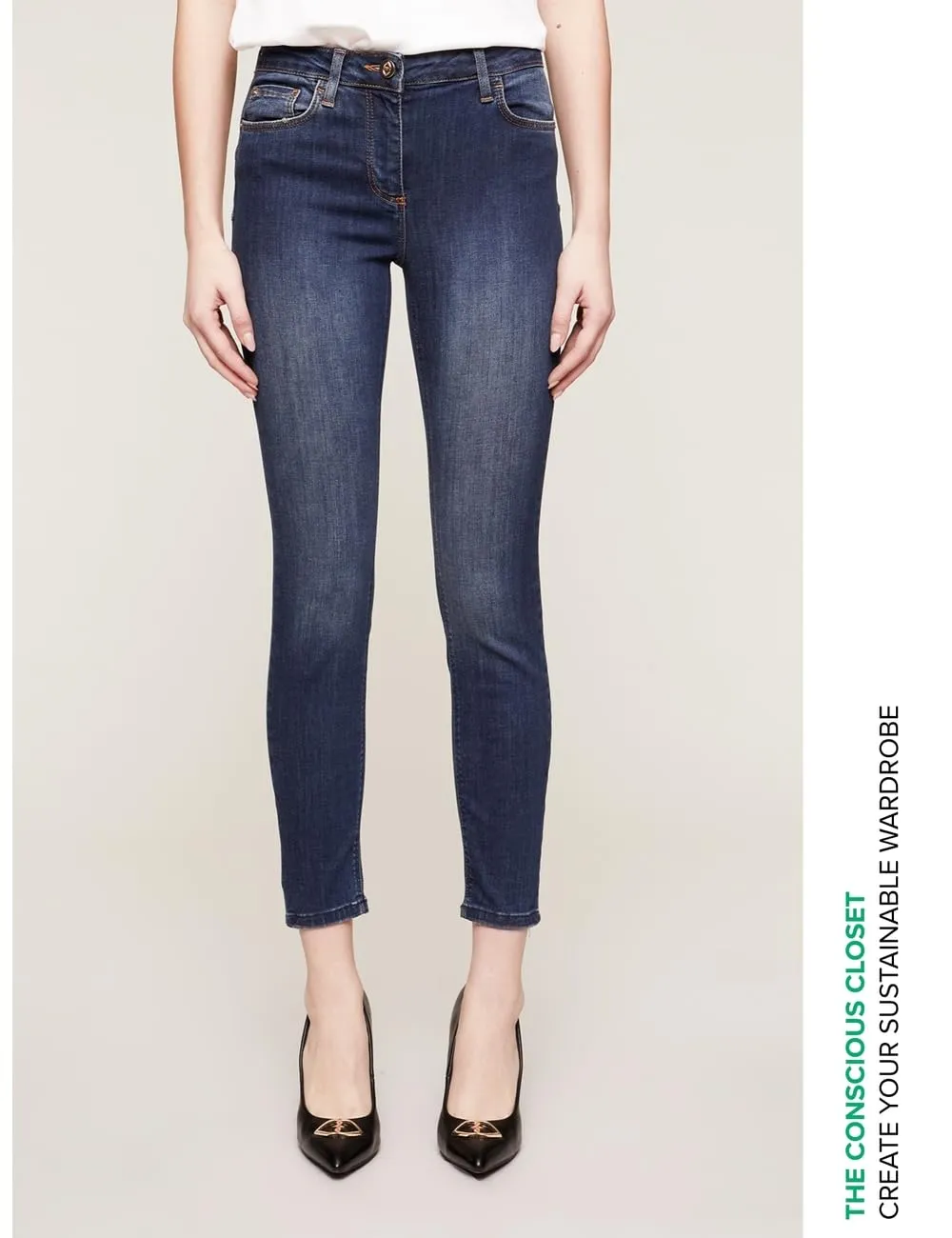 motivi Gisele Skinny-Jeans dunkelblau Push-up