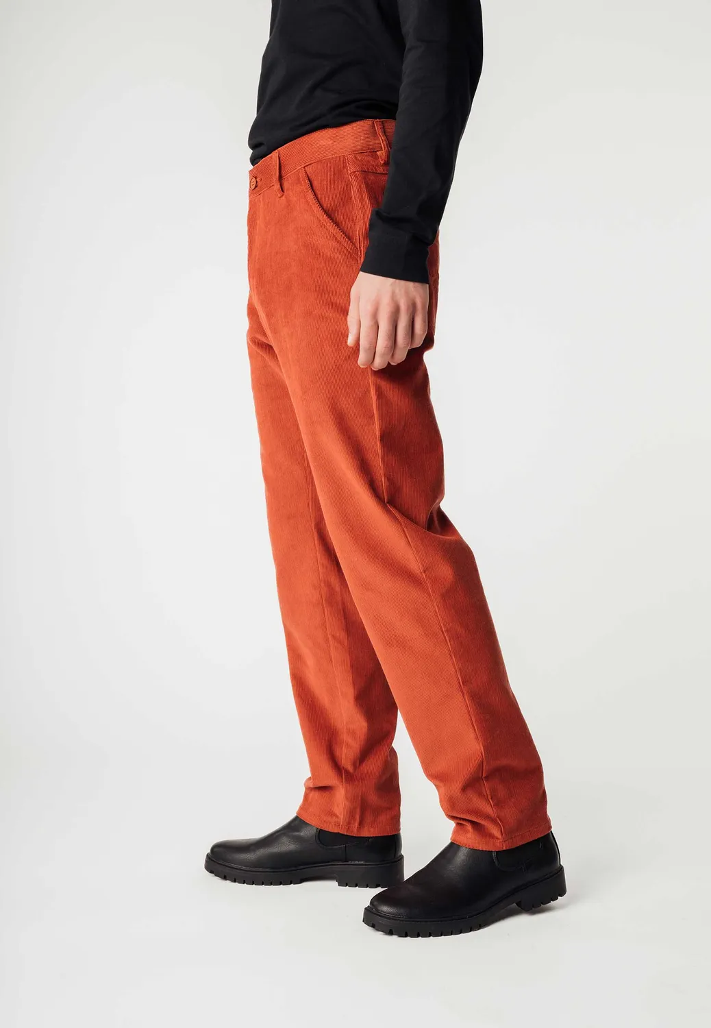 MELA JIVIN Cord Hose walnuss aus Bio-Baumwolle