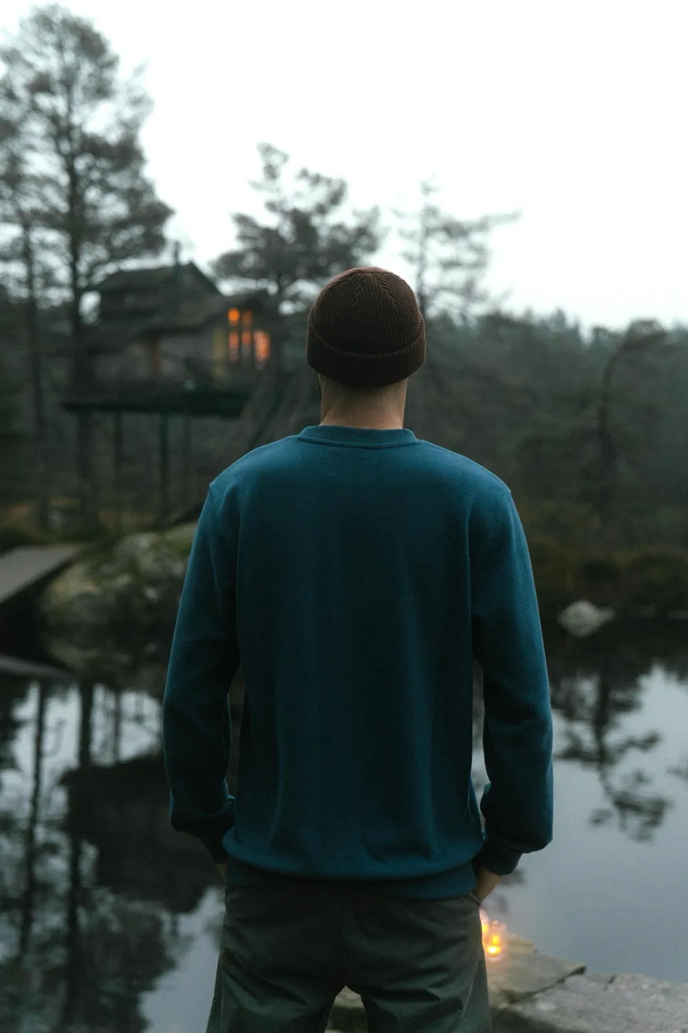 LAKOR Mushroom Trio Crewneck Sweatshirt Insignia Blue Bio-Baumwolle