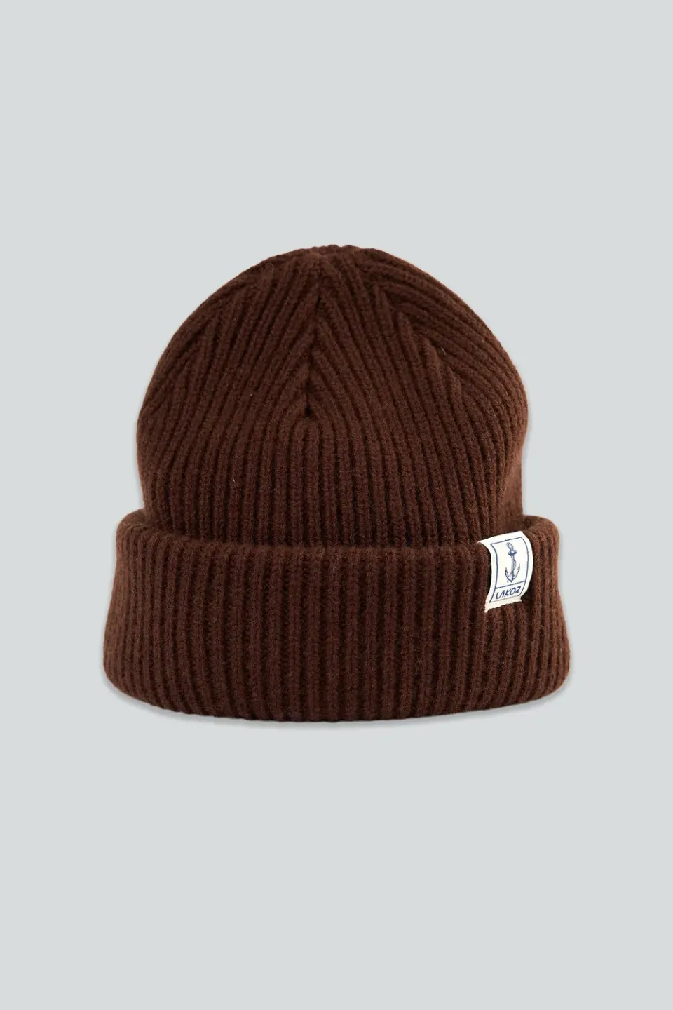 LAKOR Merino Wool Beanie Mütze Braun aus Merinowolle