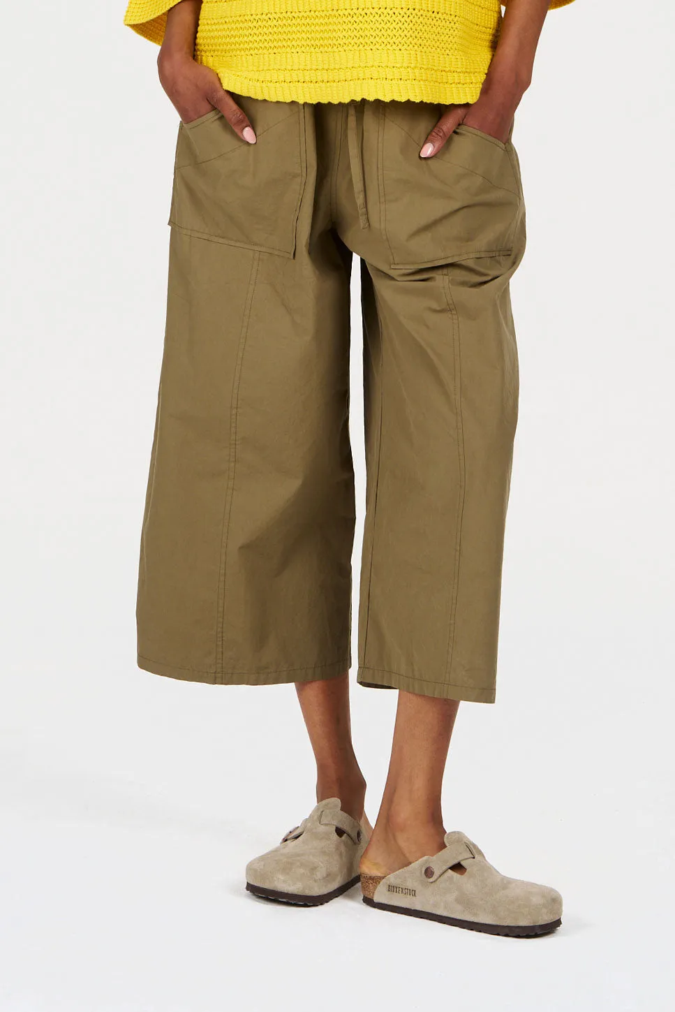 Komodo Cleo Stoffhose Hose Khaki Bio-Baumwolle