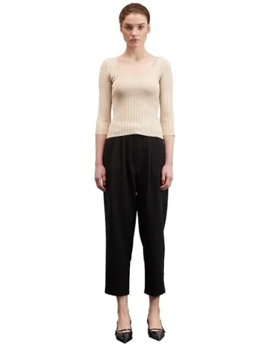 Motivi Gerippter Lurex-Pullover Pullover Glitzer-Garn