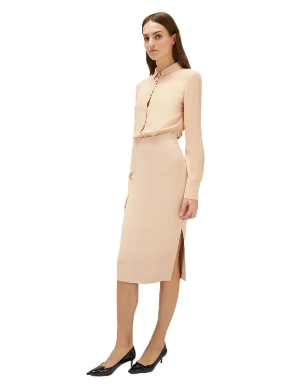 Motivi Limited Edition Body-Hemdbluse Rosa 46 Crêpe
