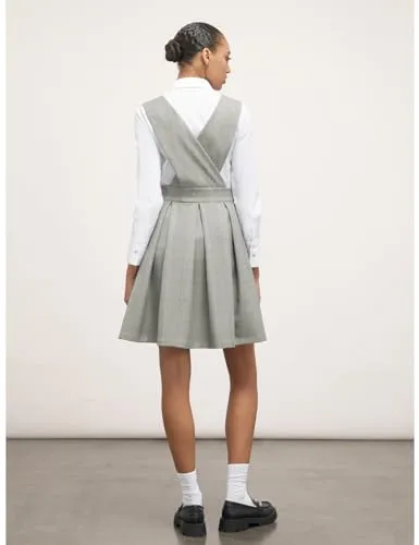 Motivi Karo-Kleid Freizeitkleid mit Kellerfalten