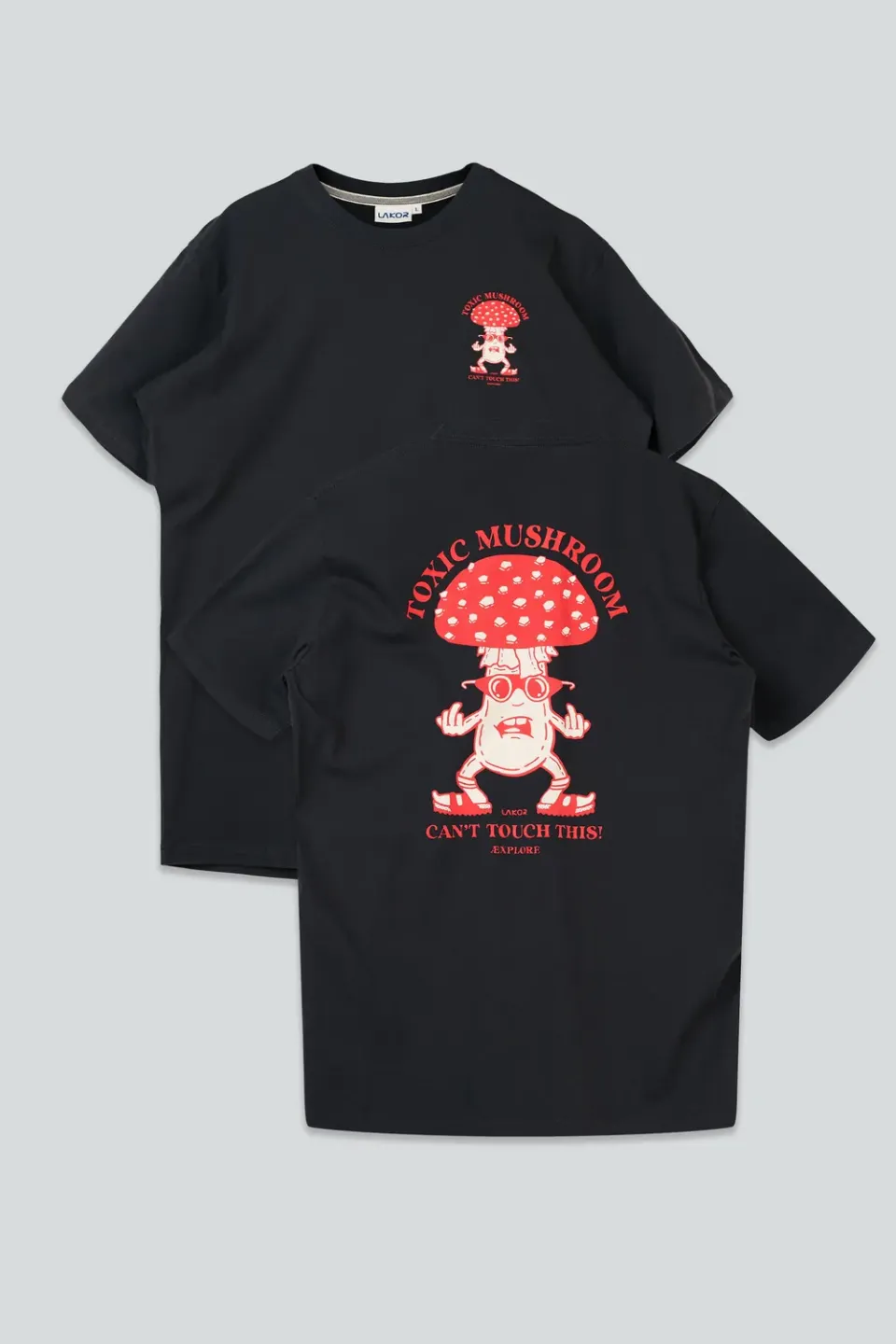 LAKOR Toxic Mushroom T-Shirt Moonless Night Bio-Baumwolle