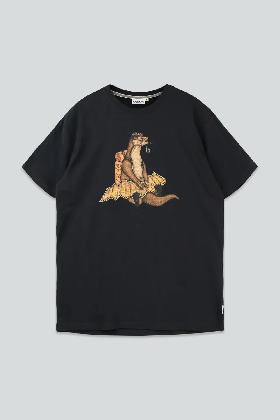 LAKOR The Otter Way T-Shirt Moonless Night Bio-Baumwolle