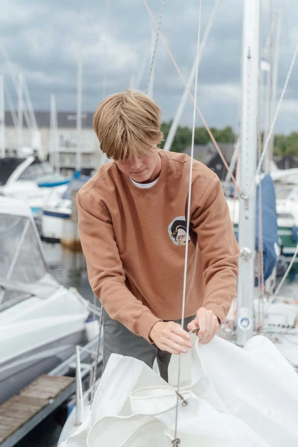 LAKOR Pool Party Penguin Sweatshirt Partridge Bio-Baumwolle