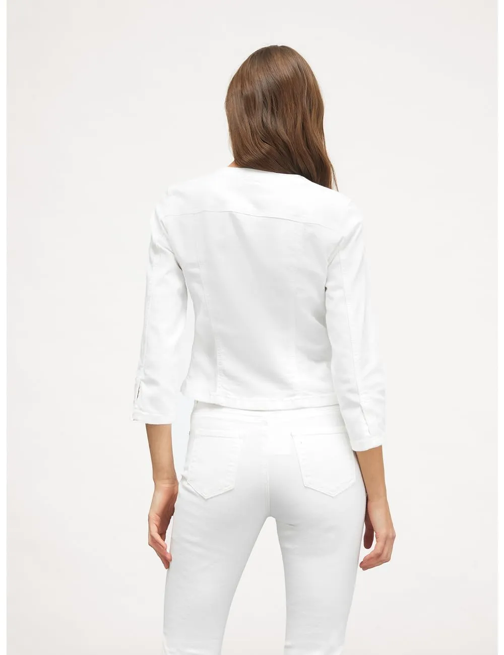 Motivi Blousonjacke Damen weiß 42 aus Baumwollmix