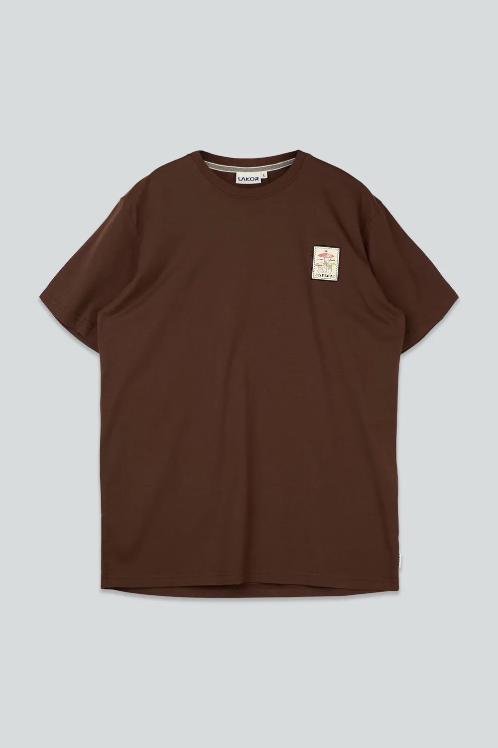 LAKOR Mushroom Forest T-Shirt Braun Bio-Baumwolle