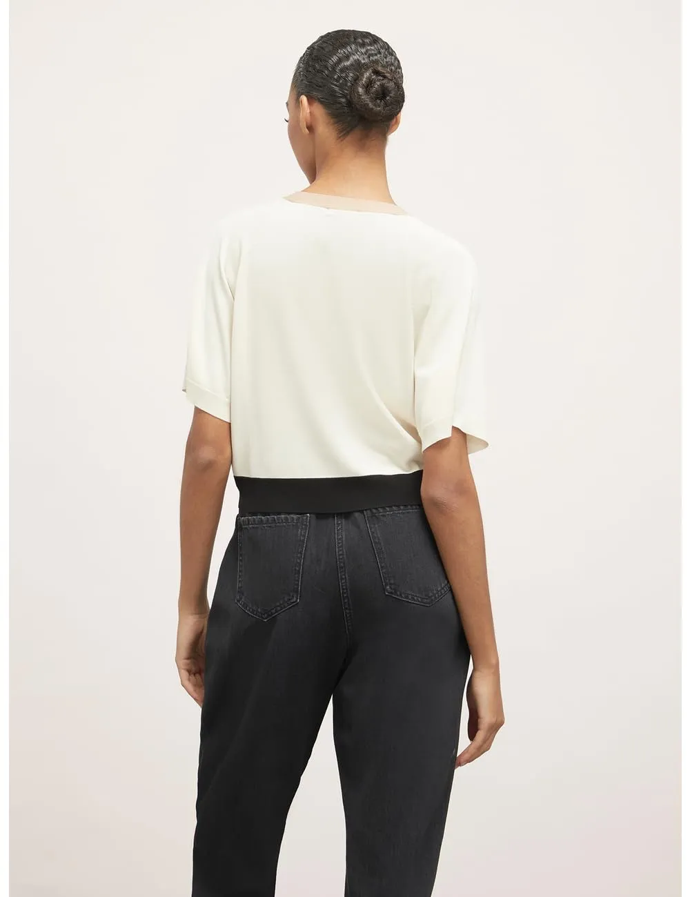 Motivi Basic-Cardigan kurz Kontrastbündchen Cardigan