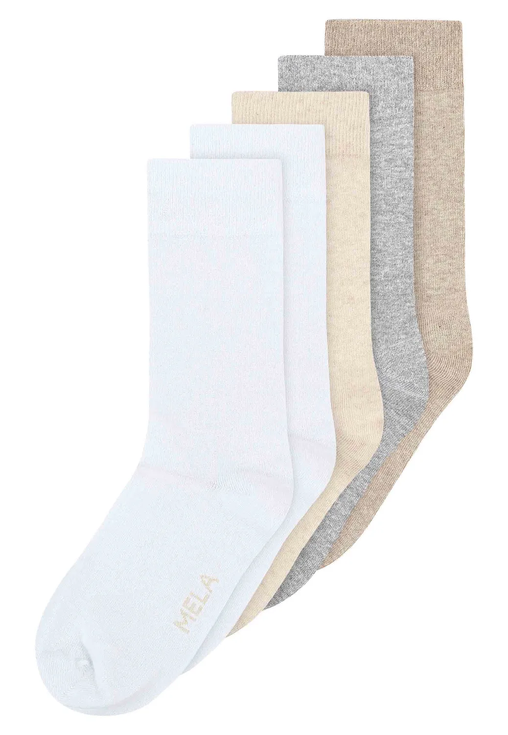 MELA Basic Socken 5 Paare Bio-Baumwolle 39-42