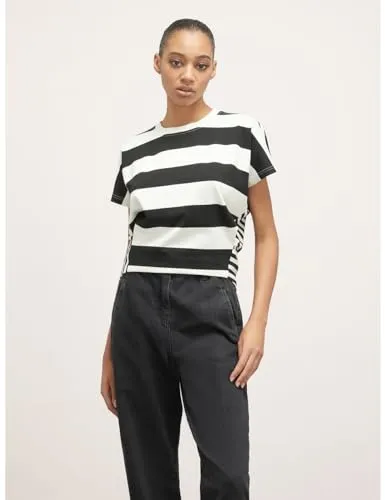 Motivi T-Shirt Streifen Boxy Kimono-Ärmel