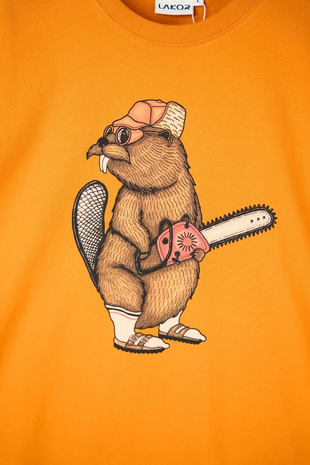 LAKOR Lazy Lumber T-Shirt Marmalade aus Bio-Baumwolle