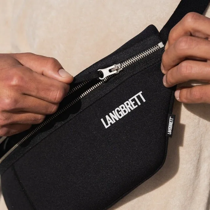Langbrett Bauchtasche Wetsuit-Recycling schwarz Neopren